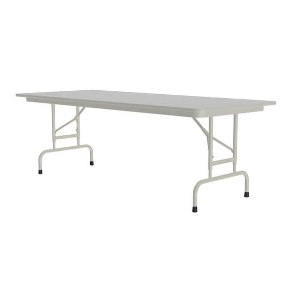 CFA Adjustable Melamine Folding Tables 30x72 Gray Granite